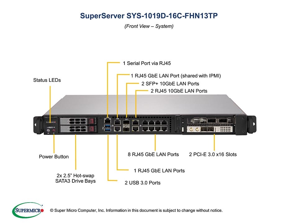 SYS-1019D-16C-FHN13TP