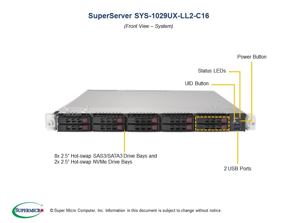 SYS-1029UX-LL2-C16