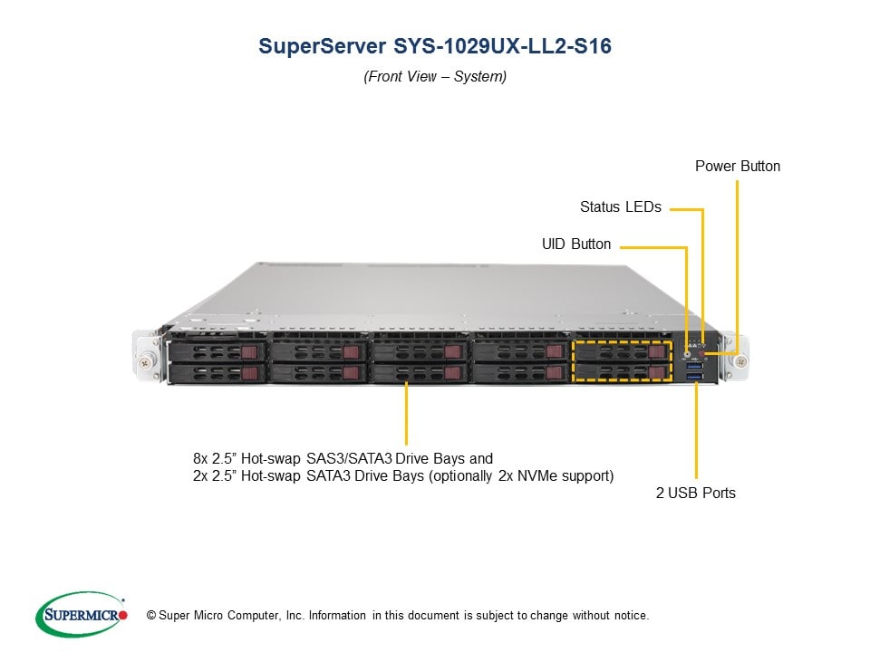 SYS-1029UX-LL2-S16