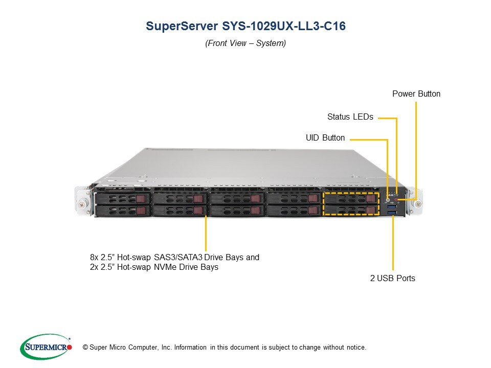 SYS-1029UX-LL3-C16